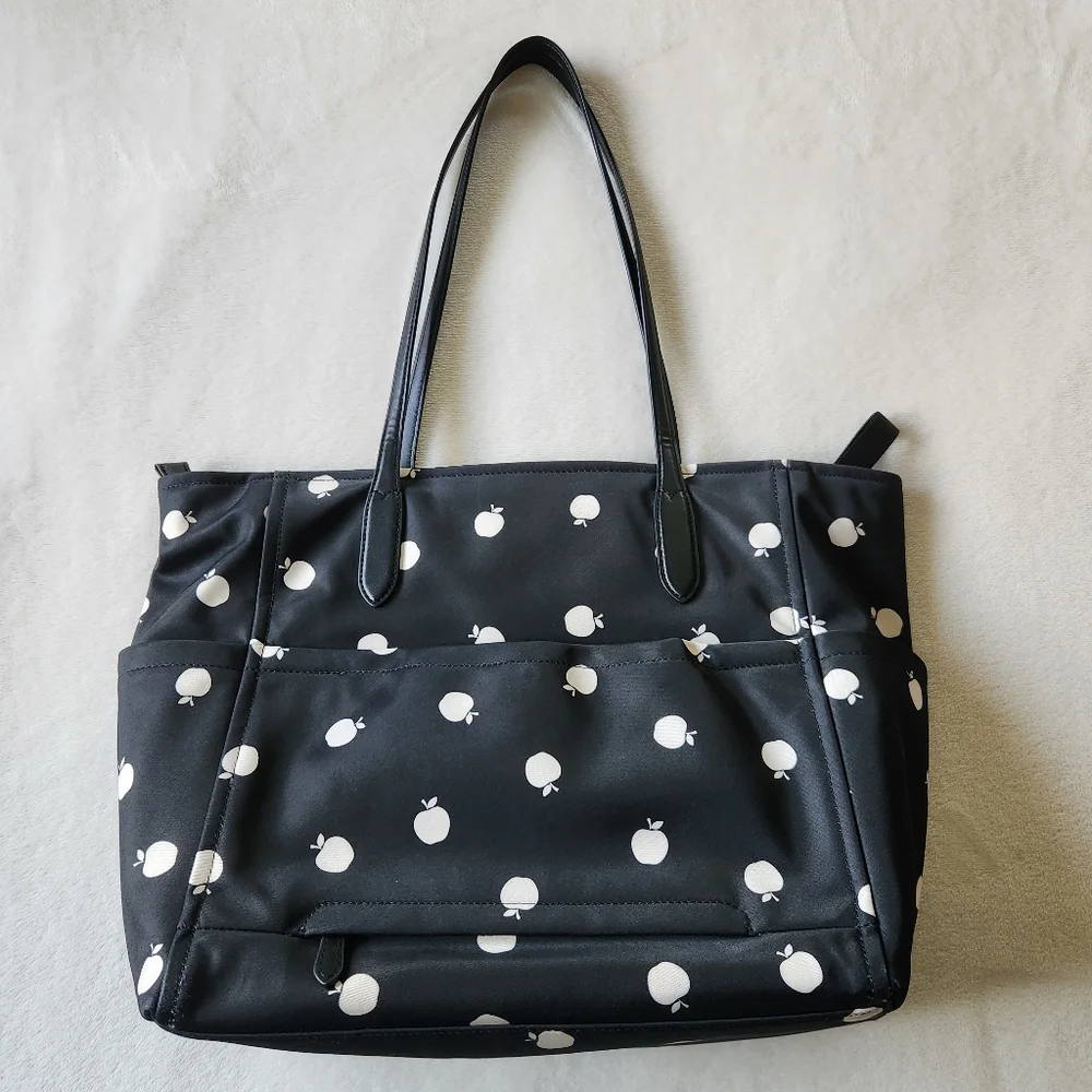 RESERVED: Kate Spade Black and White Apple Tote - Teacher Tote - Picture 7 of 16